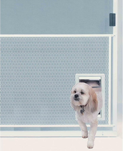 IDEAL PET PRODUCTS Since 1979 Ideal Pet Products Screen Guard Pet Door, Medium, 7" x 11.25" Flap Size, White