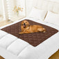 Smiry Waterproof Dog Bed Cover Blanket 40x50, Soft Reversible Pet Blanket, Washable Leakproof Cats Dogs Couch Cover for Sofa, Couch, Furniture, Brown/Brown