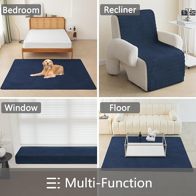 Muamar Dog Bed Cover Sofa Protector,Anti Slip Waterproof Sofa Covers for Living Room Couch Covers,Sofa Mat,Seat Cover, Dog Mat,Pet Pad for Furniture 1 Piece (30x82 inch, Dark Blue)