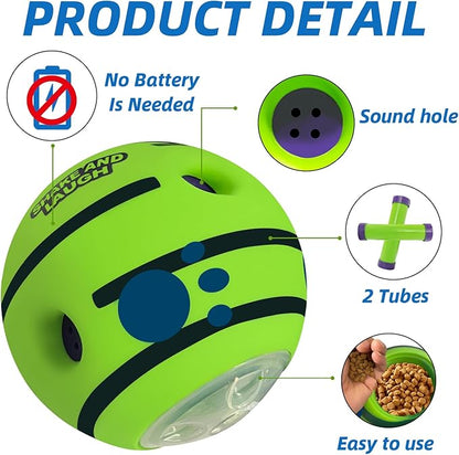 Interactive Puzzle Dog Treat Ball, Treat Dispensing Enrichment Dog Toys Ball, XL, 5.51 in (14 cm)
