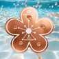 Bird Bath Copper Disk, 99.9% Pure Copper Disk, 5-Point Support, Solar Fountain Compatible, All-Season Safe Cleaner for Copper Plate/Disc, Garden/Yard/Patio Bird Lovers