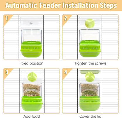 BNOSDM No Mess Bird Cage Feeders Automatic Bird Feeder Parrot Cage Accessories Transparent Seed Food Container with Perch for Finches, Parakeets, Budgies, Lovebirds, Cockatoos, Canaries（Purple）