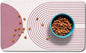 Dog Food Mats for Floors Waterproof, Cat Water Bowl Mats Pet Feeding Absorbent Mat Placemats for Food and Water Pink Bohemia 17 * 30 inch