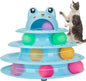 Gefryco Cat Toys 4-Tier Roller Track, Turntable Cat Tower Toy with Colorful Chase Balls, Multi-Level Interactive Cat Toys for Bored Indoor Adult Cats, Fun Puzzle Kitten Exercise Toys Self Play