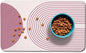 Dog Food Mats for Floors Waterproof, Cat Water Bowl Mats Pet Feeding Absorbent Mat Placemats for Food and Water Pink Bohemia 12 * 20 inch