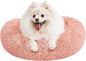 MIXJOY Orthopedic Dog Bed Comfortable Donut Cuddler Round Pet Beds Ultra Soft Washable Dog and Cat Cushion (20''/23''/30'') (23'', Pink)