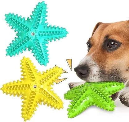 Chew Toy for Dog Toothbrush Stick Dog Toys for Aggressive Chewers Interactive Toys Treats Tough Toy to Keep Them Busy Chew Toys for Small Dogs (Star Toy - Yellow)