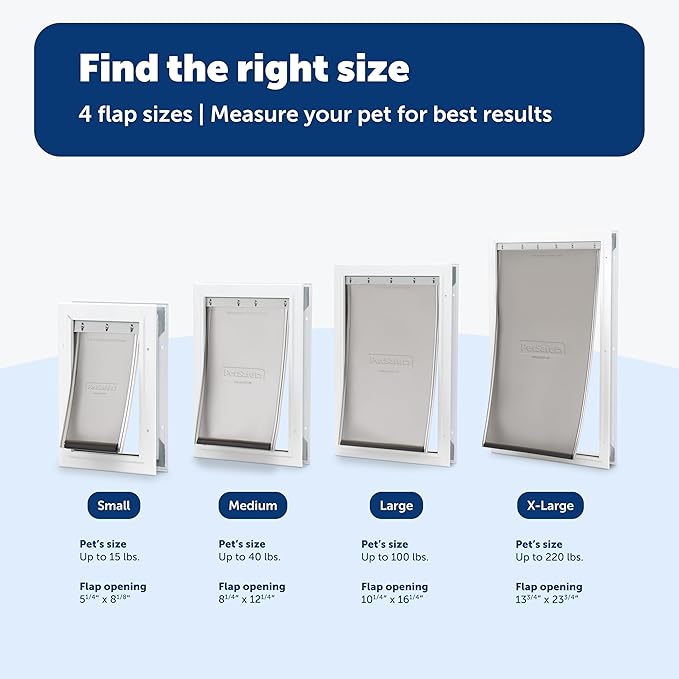 PetSafe Freedom Aluminum Pet Door for Dogs and Cats, Medium, White, Tinted Vinyl Flap