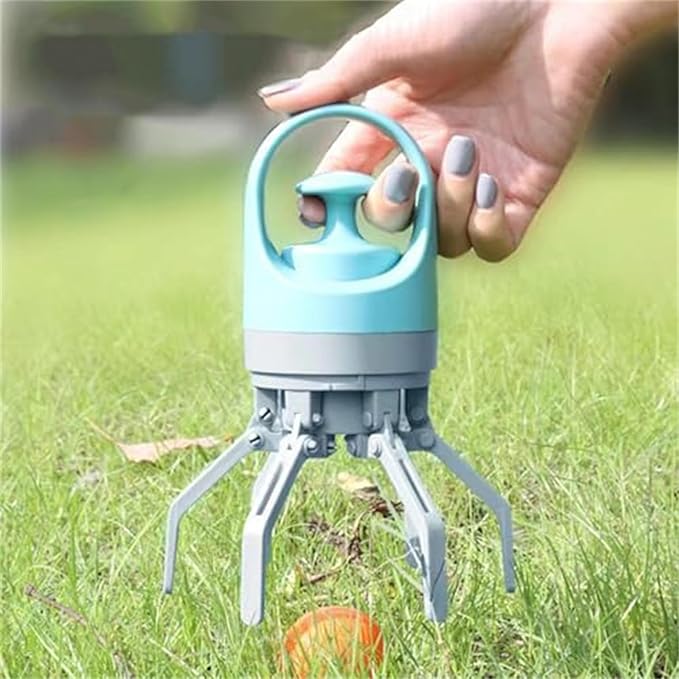 Quick Scoop Poop Scooper, Portable Dog Pooper Scooper, Easy Claw Pick up Tool for Dogs, Leak-Proof Waste Bag Holder for Outdoor Walks (Blue+Blue)