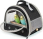 halinfer Small Bird Travel Carrier for Parakeet Budgies Parrot Cockatiel Conure, Portable Lightweight Clear Front Window with Horizontal Bar for 2 Birds Standing Perch