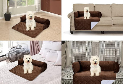 Brilliant Sunshine Premium Calming Dog Bed Mat, Silky Velvet, Removable Washable Cover, Cushion Protector and Couch Covers for Dogs, Pets, Cats, Extra Large, Chocolate