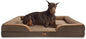 Bedsure XXL Orthopedic Dog Bed for Extra Large Dogs - Washable Giant Dog Cat Bed Waterproof, Comfort Dogs Couch Sofa with Washable Removable Cover, Pet Bed with Nonskid Bottom, Brown, 52"