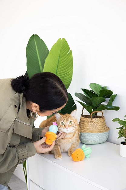 Pearhead Prickly Plants Cat Toy Set, Cute Catnip Toys, Plush Cactus Interactive Chew Toys, Pet Owner Must Have Catnip Toys, Set of 2 Plush Toys
