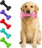 Natural Rubber Dog Chew Bone – Treat-Dispensing, Tough & Indestructible Chew Toy – Safe for Aggressive Chewers – Dental Health & Boredom Relief (Pink)