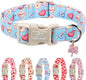Valentines Dog Collar for Small Dogs - Valentine Candy Hearts Dog Collars, Love Boy Girl Dogs Collars, Lightweight Adjustable Cute Blue Puppy Collar with Quick-Release Buckle S