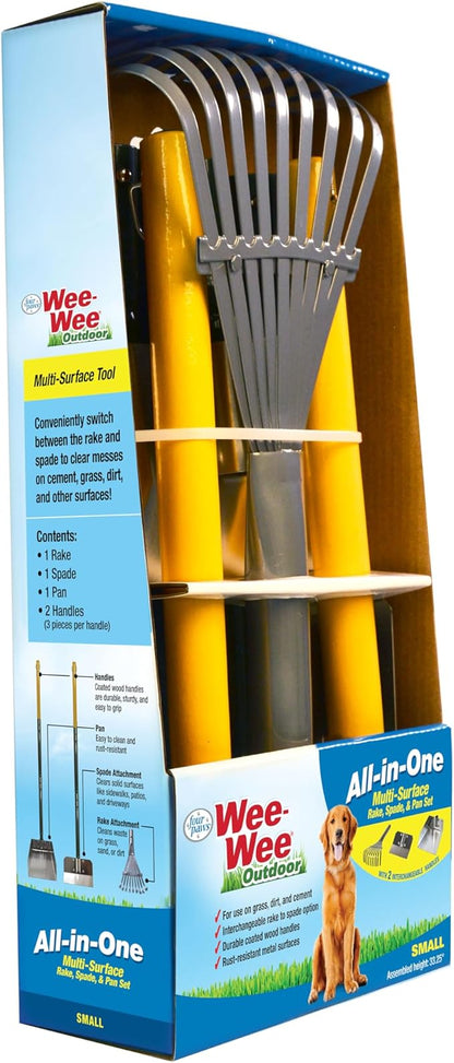 Four Paws Wee-Wee Pooper Scoopers for Dogs l Outdoor Rake l Spade & Pan l Pooper Scooper Set,Black