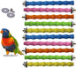 kathson 10PCS Bird Perch Parrot Stand Cage Accessories Natural Wooden Stick Paw Grinding Rough-surfaced Chew Toy for Cockatiels,Cockatoo,Lorikeet,Conure,Parakeet (Random Color,7.9inch)