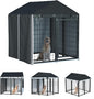 Outdoor Dog Kennel Cover,Full Coverage for 4.2'Dx4.2'Wx4.5'H Dog Cages,600d Heavy Duty Waterproof Large Dog Kennel Cover,(Cover Only) Black