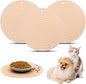 Fhiny 3PCS Silicone Pet Food Mat, 9.5" Round Waterproof Non-Slip Dog Cat Bowl Placemat Preventing Feed and Water Overflow Suitable for Medium Small Bowl Dish Plate Protect Floor (Pink, 9.5" Dia)