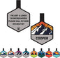 Silent Dog Tag Personalized with 5 Lines of Custom Deep Engraved Durable Soundless Silicone Pet ID Name Tag Hexagon Mountain Orange