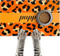 Puppy Feeding Mat 20x12 inch Orange Leopard Print Dog Bowl Placemat Non Slip Mat for Pet Food and Water Small Dog Food Area Indoor Puppy Feeding Station Pet Meal Mats for Kitchen