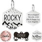 Ultra Joys Personalized Dog and Cat Tags - Stainless Steel, Hexagon Mountain Design, Silver Small, Custom Engraving Front and Back