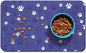 Dog Food Mat, Absorbent Water Bowl Mats Cat Pet Feeding Placemats Dark Blue 16 * 24 inch