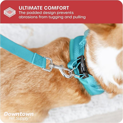 Downtown Pet Supply Step in Dog Harness No Pull, X-Large, Light Blue - Adjustable Harness with Padded Mesh Fabric and Reflective Trim - Buckle Strap Harness for Dogs