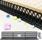 12 Pcs Under Couch Blocker for Bed Adjustable Furniture Plastic Under Bed Blocker with 30 Ties Black Couch Barriers for Dogs Pets Cats (Style 2)