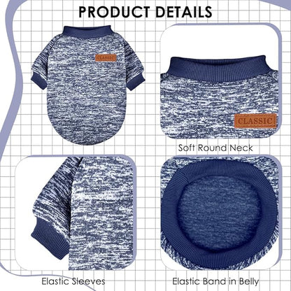 1 Pc Dog Sweaters for Small Dogs Girl Boy Winter Fleece Clothes Warm Soft Dog Sweatshirt Outfit for Dogs Cats Pet Apparel