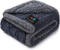 Luciphia Waterproof Pet Blanket, Liquid Pee Proof Dog Blankets for Sofa Bed Couch, Reversible Sherpa Fleece Furniture Protector Cover for Small Medium Large Dogs Cats,Dark Grey Small（40" x 28"）