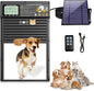 Smart Automatic Pet Door | Radar, Timer & Light Sensor Modes | Durable Aluminum, Weatherproof, Solar & USB Rechargeable | 24/7 Operation for Small Dogs & Cats (Black)