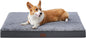 MIHIKK Waterproof Dog Beds for Small Dogs Orthopedic Dog Beds for Crate with Removable Washable Cover Egg-Crate Foam Pet Pad Mat with Anti-Slip Bottom, 23x17 Inch, Grey