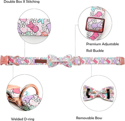 Lionheart Glory Easter Day Dog Collar with Bowtie for Large Dogs