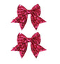 3-inch Sequined Bow Hair Clips For Baby Girls, Toddler, Kids and Young Women Birthday Party Wedding Christmas Occasions Pet Accessories Set of 2 (Fuchsia)