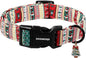 DOGWONG Christma Dog Collar, Classic Cute Red Green Christmas Tree Dog Collar for Boy and Girl Dogs, Strong Plastic Buckle Dog Collars for Small Dogs,S