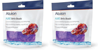 Aqueon Pure Betta Beads, Purple (Pack of 2)