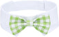 Segarty Dog Bow Tie for Neck Girths 16.5-21.2in, Adjustable Green Plaid Bowtie Collar for Extra Large Dog, Pet Necktie Comfortable Cotton Grooming Accessories for Formal Wedding Holiday Birthday Party