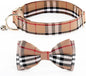 Yizepet Dog Collar with Bow Tie- Adjustable pet Collar for Dogs with Plastic Buckle Collar, Stylish Pattern for Small Medium or Large Boy and Girl Dog and Cat
