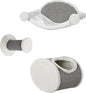 Trixie Liam Wall Mounted Cat Furniture - 3pc Cat Wall Scratcher - Climbing Shelves, Plush & Sisal Covered Condo, Hammock, and Step - Gray