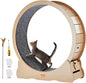 VEVOR Wooden Cat Exercise Wheel, 43.3" Large Cat Treadmill Wheel for Indoor Cats, Cat Running Wheel with Detachable Carpet & Cat Teaser for Running/Walking/Training, Suitable for Most Cats Yellow