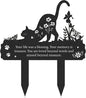 Grave Markers for Cemetery for Cat, Metal Grave Markers Yard Memorial Pet, Decorations for Cemetery for Loss of Cat Outdoors Garden Stake Decor (12 X 14.5 Inches)
