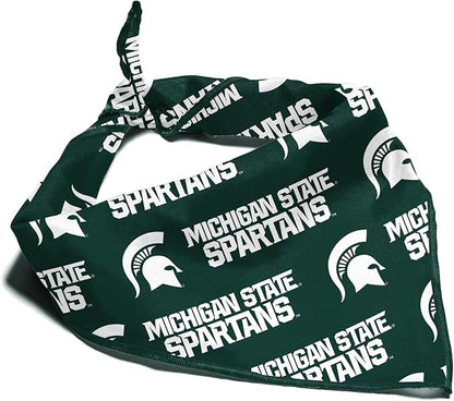 Michigan State Spartans Officially Licensed Bandana for Dogs and Cats | Fits Pets Great Gift Idea | Easy-to-Tie (Small, 13")