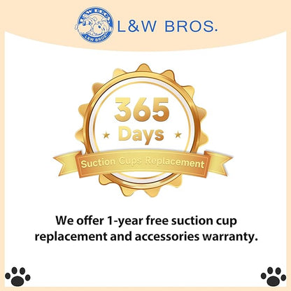 L&W BROS. 2PC Cat Window Perch Cushion Bed Cat Hammock with 4 Updated Suction Cups Easy to Assemble Window Bed for Heavy Large Cats (M 2Pc)