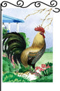 Chicken on the Grass Garden Flag,Farm Life Flag,Welcome Garden Yard Flag,Summer Garden Flag,Life Is Better With Chickens Garden Flag.12x18 Inch