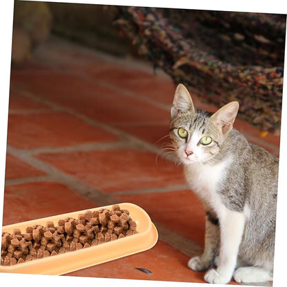POPETPOP Household Skid Pet Bowl Portable Kitten Bowl for Food and Water Durable Plastic Cat Dish Pet Accessory for Multi