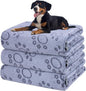 Dono 1 Pack 3 Dog Blankets, Soft Fluffy Fleece Pet Blanket Warm Sleep Mat Paw Print Design Puppy Kitten Throw Blankets Doggy Blanket for Dogs