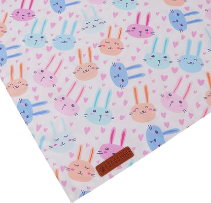 ADOGGYGO Easter Dog Bandanas 2 Pack, Reversible Bunny Carrot Print Puppy Scarf, Premium Fabric, Adjustable Fit Easter Bandana for Extra Large Dogs (X-Large)
