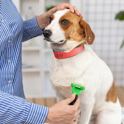 500 Count 20inch Adjustable Paper Dog Collars with Tear Resistant Waterproof Whelping Collars Paper Puppy ID Bands Adhesive Pet Identification Tags for Newborn Dog Cat Hospitals(Red)
