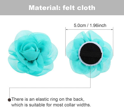 Leinuosen 14 Pcs Flower for Dog Collar Pet Collar Flowers Charms Multi Color Bow Tie for Cat Puppy Dog Grooming Accessories